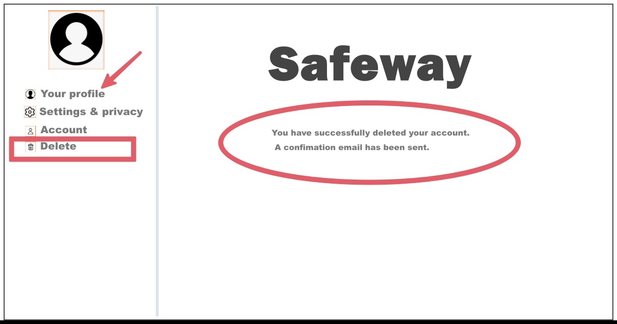 Delete Safeway Account