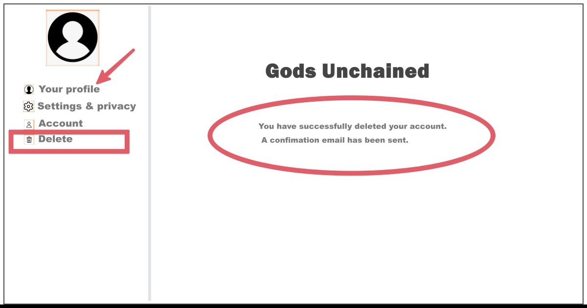 How to Delete Gods Unchained Account