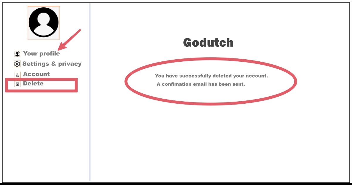 How to Delete Godutch Account