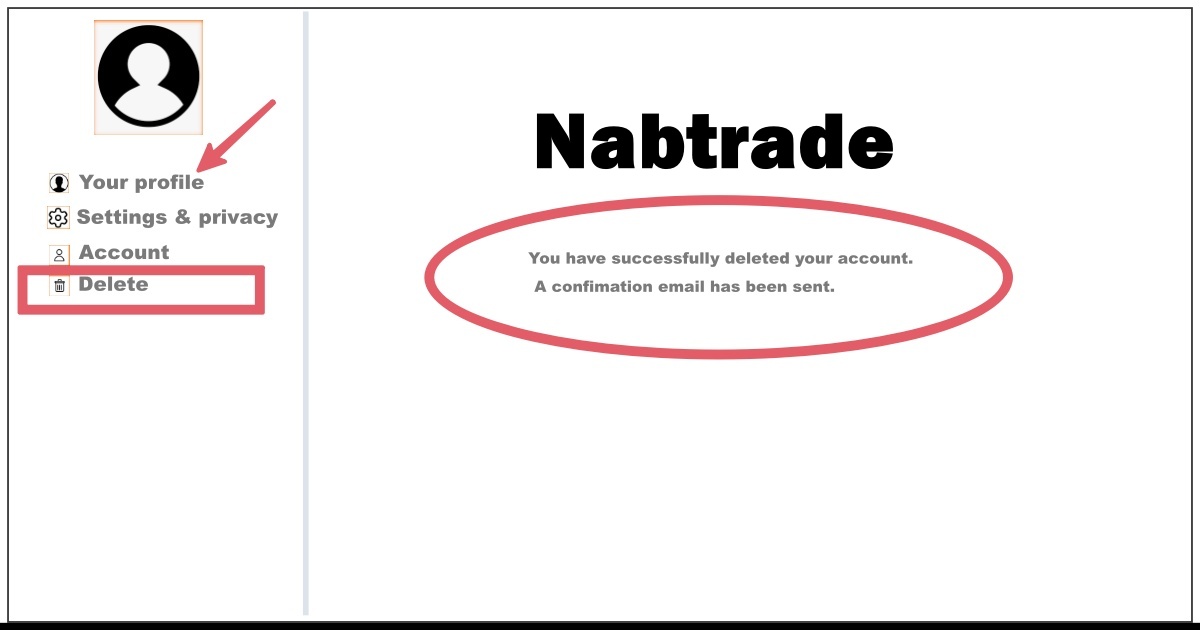 How to Delete Nabtrade Account