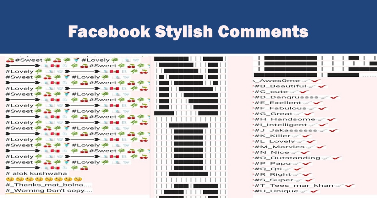 Facebook Stylish Comments Copy Paste