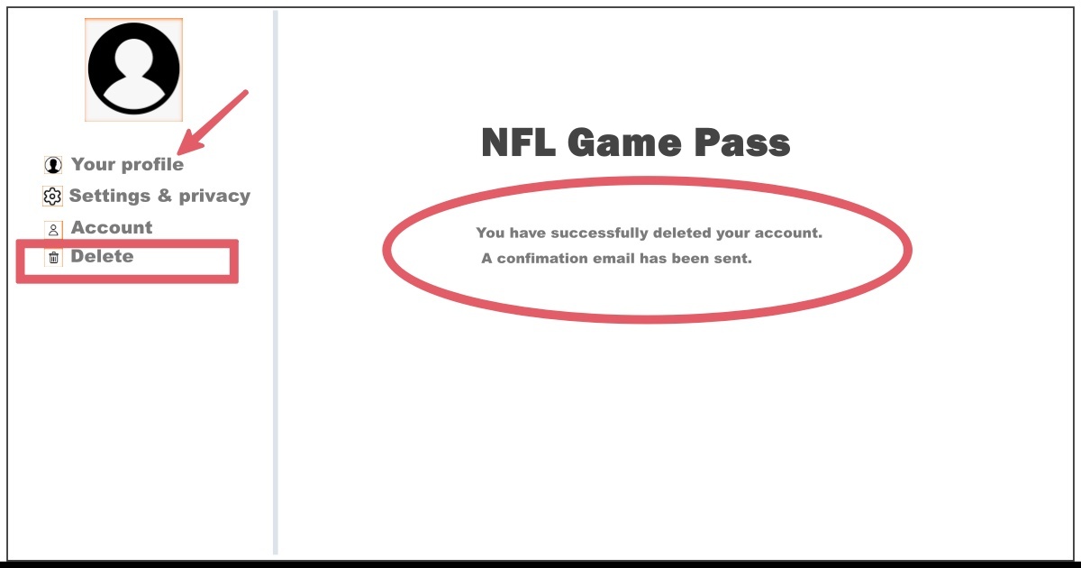 How to Delete NFL Game Pass Account