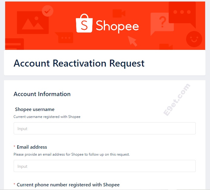 Shopee Request Form