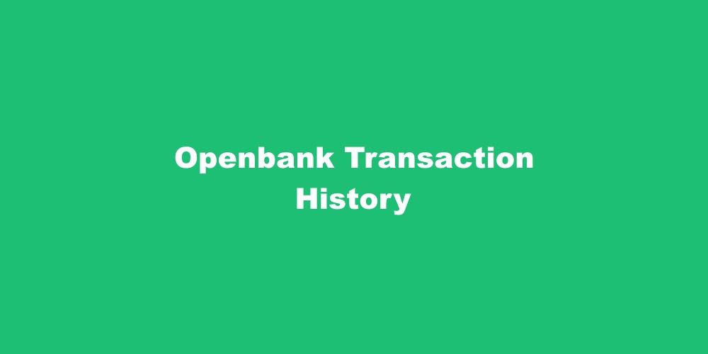 How to Delete Openbank Transaction History