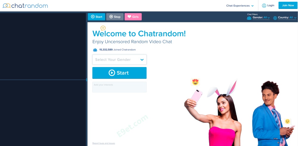 ChatRandom Home Page
