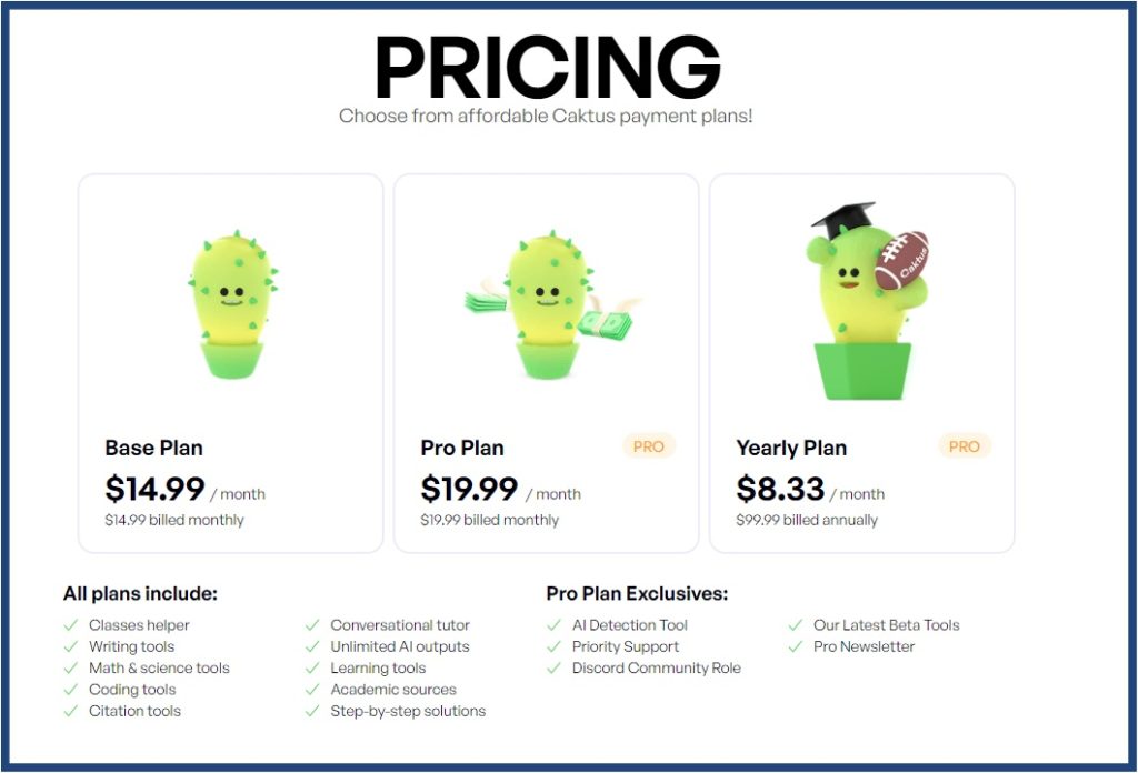 Cactus AI Pricing With Its Best Features